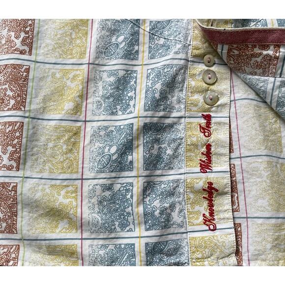 Robert Grahams Men’s Aztec Button Up Shirt Embroidered XL Flip Cuff Multicolor - Picture 9 of 16